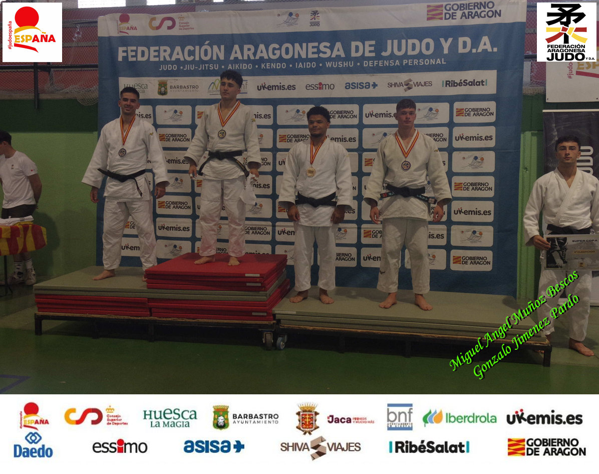 5 MEDALLAS EN LA SUPERCOPA ESPAÑA JUDO ABSOLUTA ARAGÓN. Jaca 31/05/25. RESULTADOS. FOTOS.
